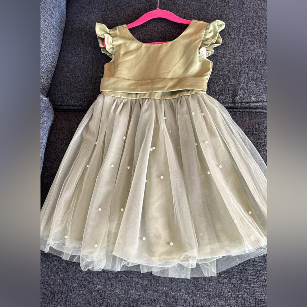 Elegant Green Kids Dress